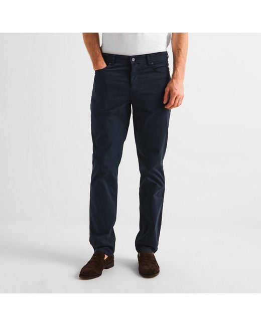 Gieves & Hawkes Blue Straight Leg Trousers for men