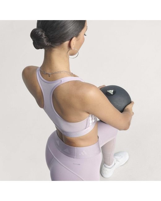 Adidas Purple Medium Impact Sports Bra