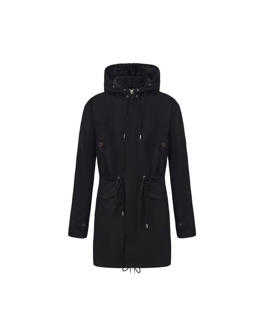 Pretty Green Black Pg Cassette Parka for men