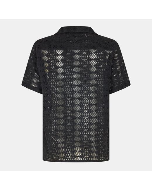 Threadbare Black Short-Sleeve Patterned Shirt for men