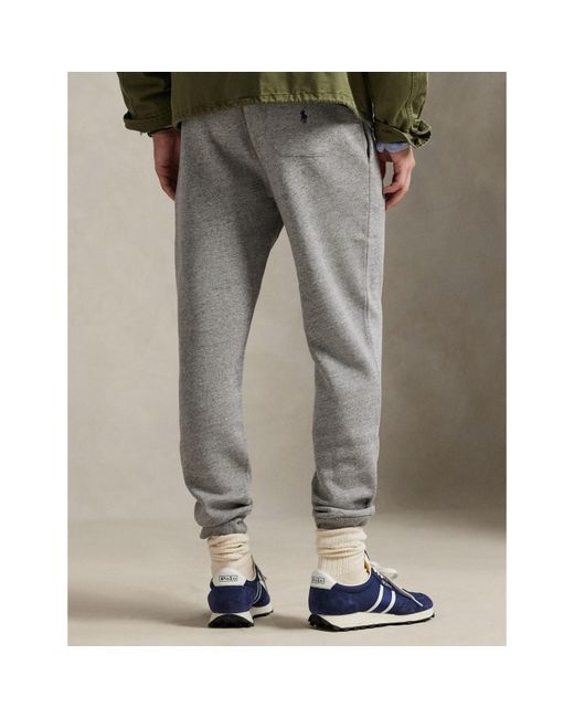 Polo Ralph Lauren Gray Fleece Tapered Joggers for men
