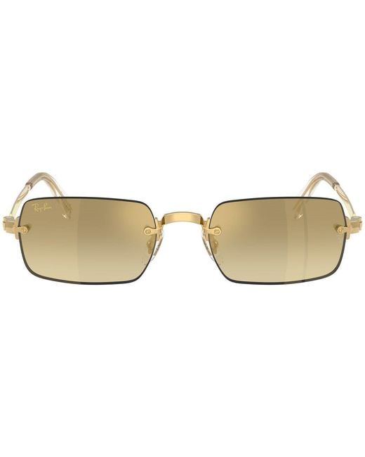 Ray-Ban Metallic Rectangle Sunglasses