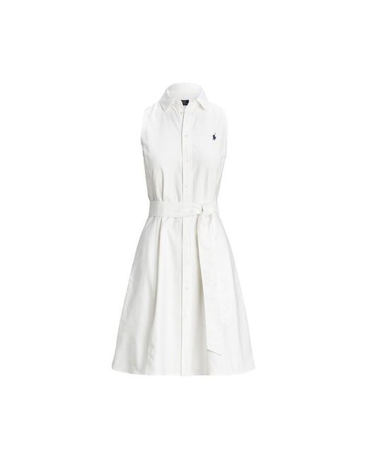 Polo Ralph Lauren White Cotton Polo Pony Mini Dress