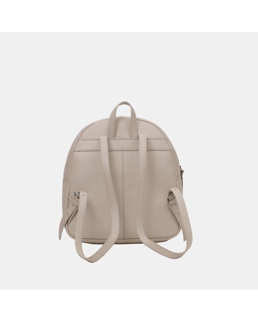 Firetrap Gray Leather Zip Backpack