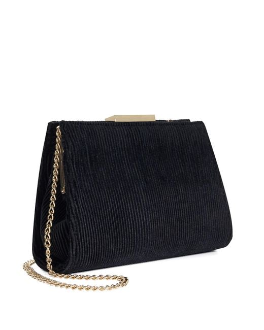 Dune Black Eclipso Textured Frame Clutch Bag