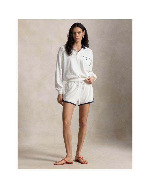 Polo Ralph Lauren White Woven Tracksuit Shorts