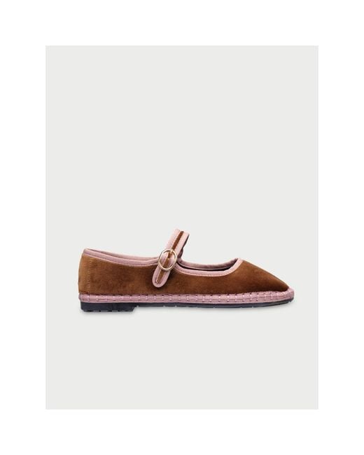 Flabelus Brown Balthasar Velvet Mary Jane