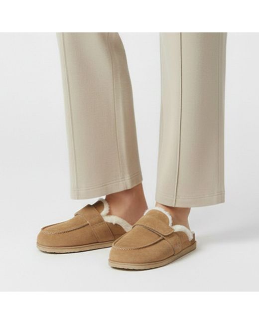 Jack Wills Natural Shearling Mule Slippers