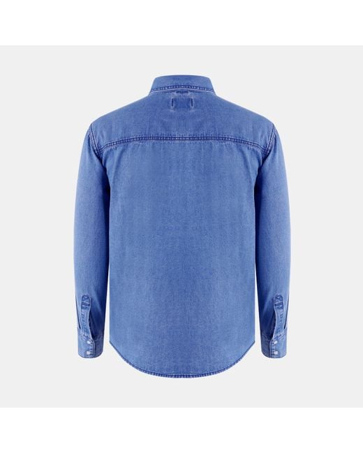 Lee Cooper Blue Long Sleeve Denim Shirt for men