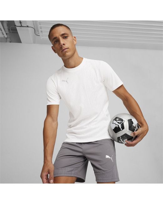 PUMA White Teamfinal Training Short-Sleeve Performance T-Shirt for men