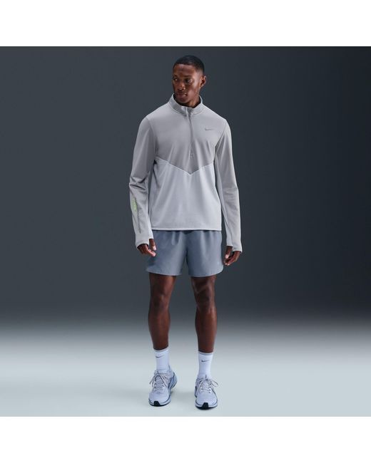 Nike Gray Long Sleeve Performance Running Top for men