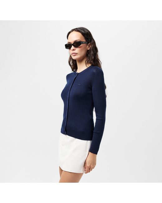 Lacoste Blue Tricot Crew Neck Jumper