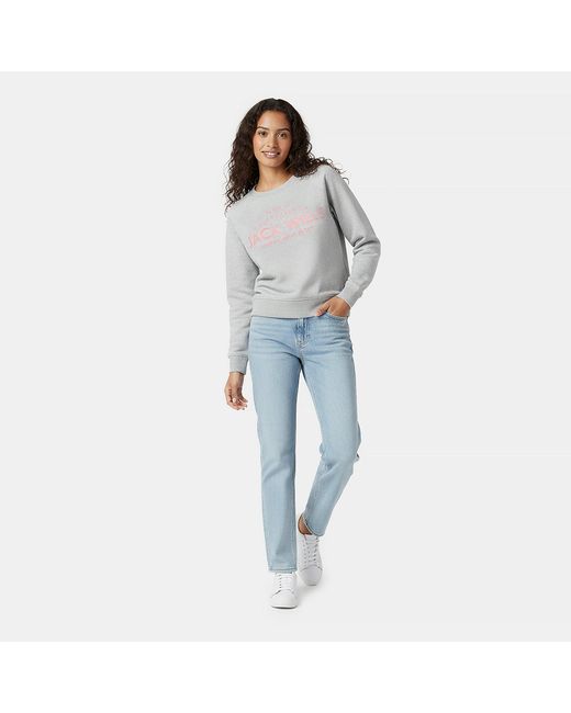 Jack Wills Gray Hunston Graphic Crew Neck Sweatshirt