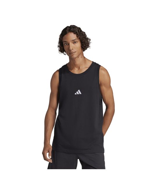 Adidas Gray Strappy Muscle Vest for men