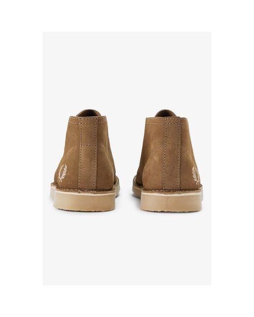 Fred Perry Brown Hawley Chukka Boots for men