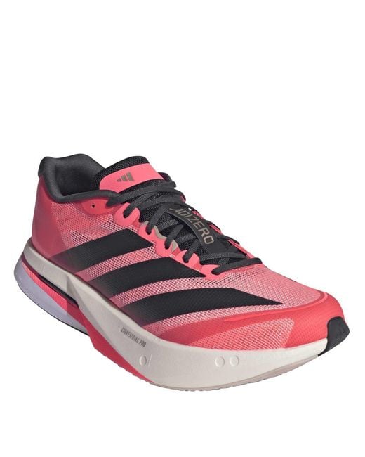 Adidas Red Adizero Boston 13 Road Running Shoes for men