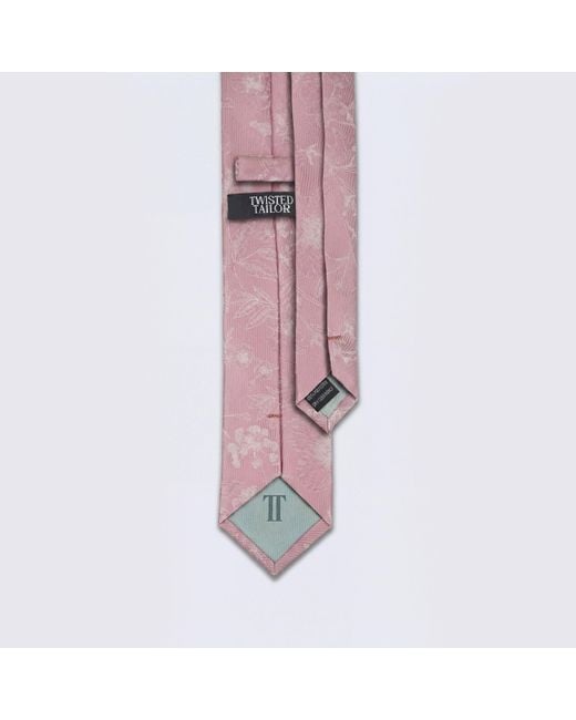 Twisted Tailor Purple Jasper Floral Tie for men