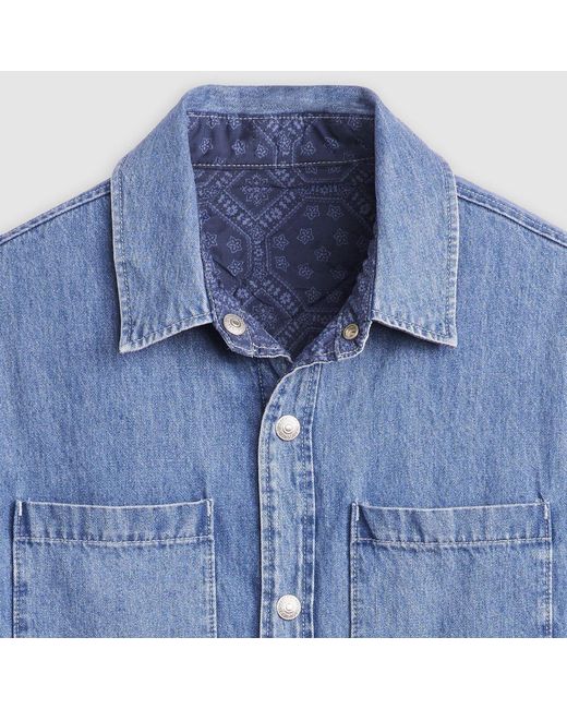 Levi's Blue Bryant Padded Reversible Overshirt for men