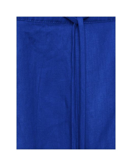 Phase Eight Blue Lolita Drawstring Linen Trouser