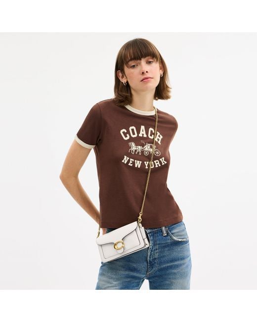 COACH White Tabby Chain Crossbody Bag 19