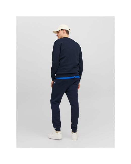 Jack & Jones Blue Bradley Cuffed Jogging Bottoms for men