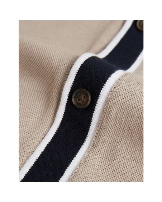 Ted Baker Natural Ted Ss Button Polo Sn64 for men