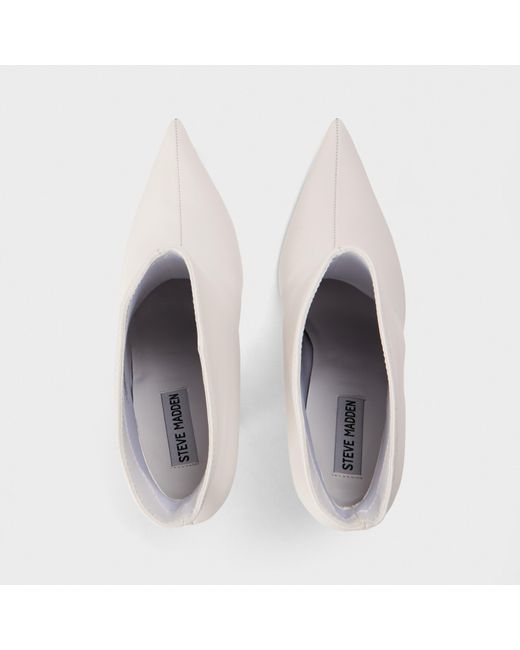 Steve Madden White Sentinel Ankle Heeled Boots