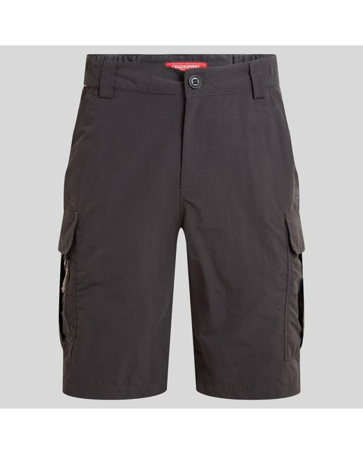 Craghoppers Black Nosilife Iii Quick-Drying Cargo Trail Shorts for men