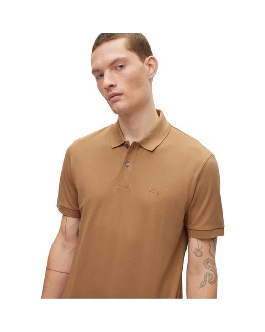 Boss Brown Hbb Pallas Short-Sleeve Polo Shirt for men
