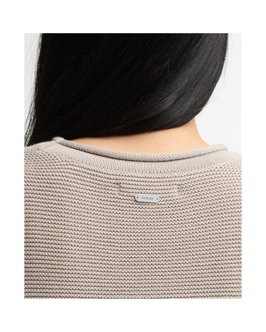 Barbour White Crew Neck Jumper