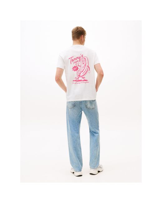 Tommy Hilfiger White Graphic T-Shirt for men