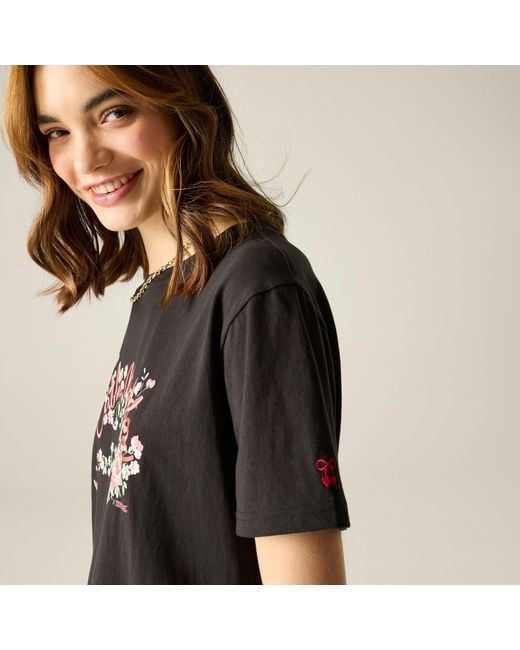 Regatta Black Cath Kidston Oversized T-Shirt