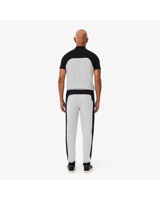 Lacoste Gray Tapered Colour Block Sweatpants for men