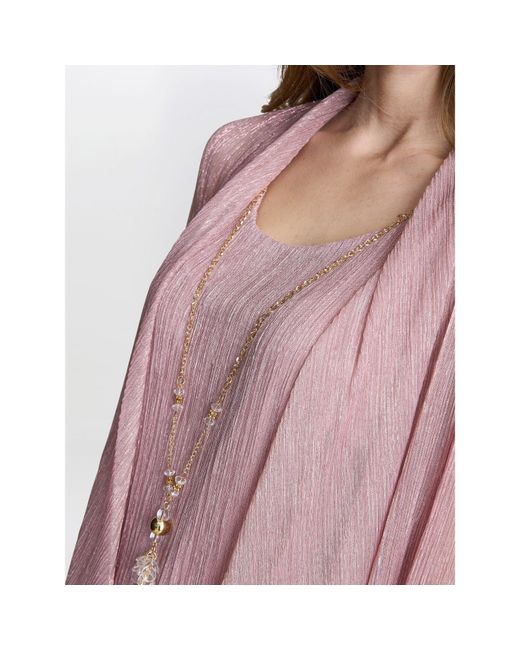 Gina Bacconi Pink Natasha 3 Piece Metallic Trouser Suit
