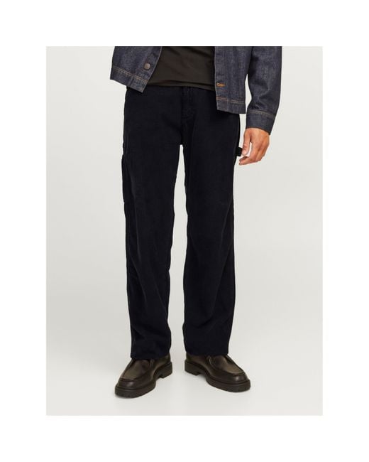 Jack & Jones Blue Corduroy Trousers for men