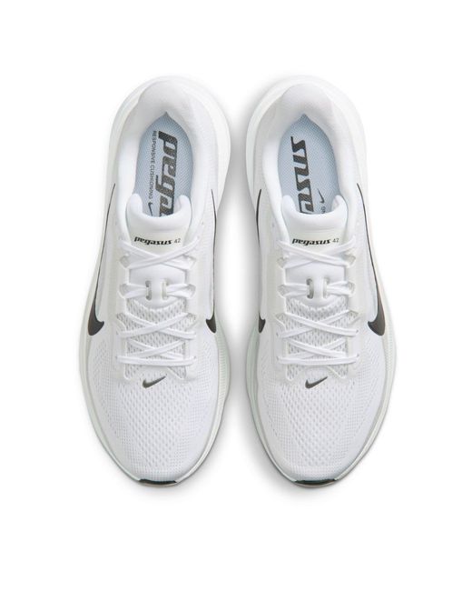 Nike White Pegasus 42 Running Shoes for men