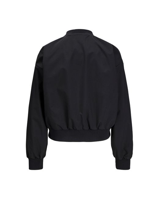 JJXX Black Ella Ribbed Zip Bomber Jacket