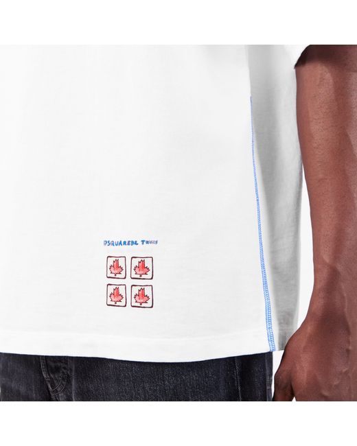DSquared² White Oversized T-Shirt for men