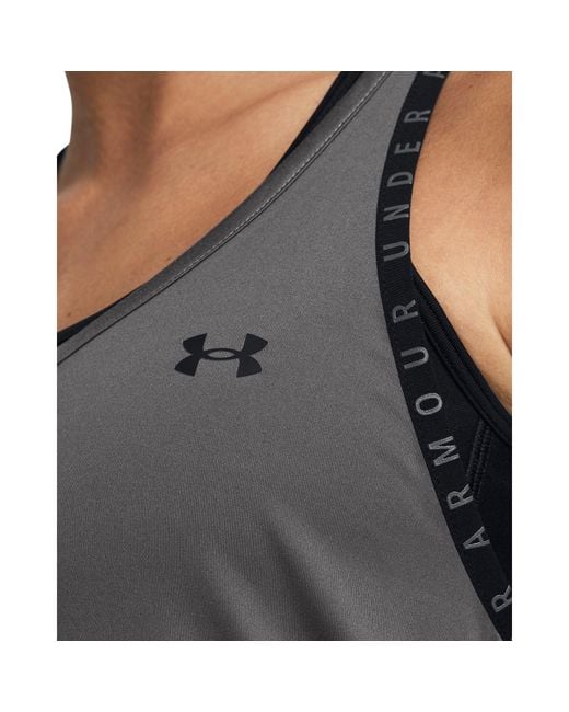 Under Armour Gray Ua Knockout Mesh Back Tank