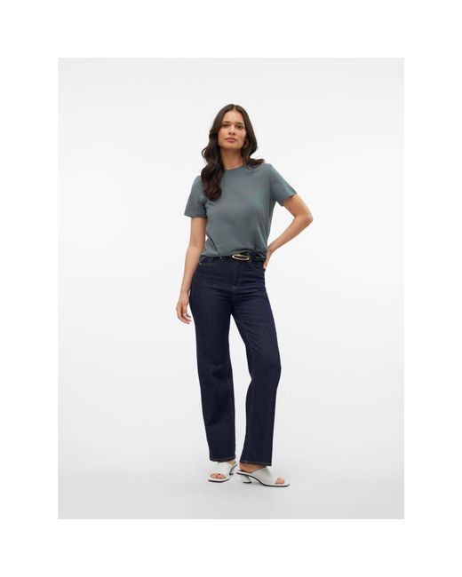 Vero Moda Green Paulina Short Sleeve T-Shirt