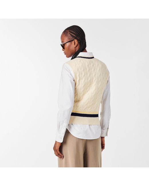 Lacoste Natural Knitted Sweater Vest