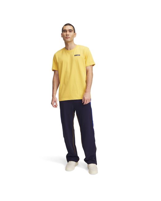 Under Armour Blue Tricot Open Hem Poly Joggers Tracksuit for men