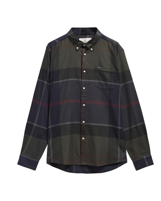 Barbour Blue Dunoon Long Sleeved Shirt for men
