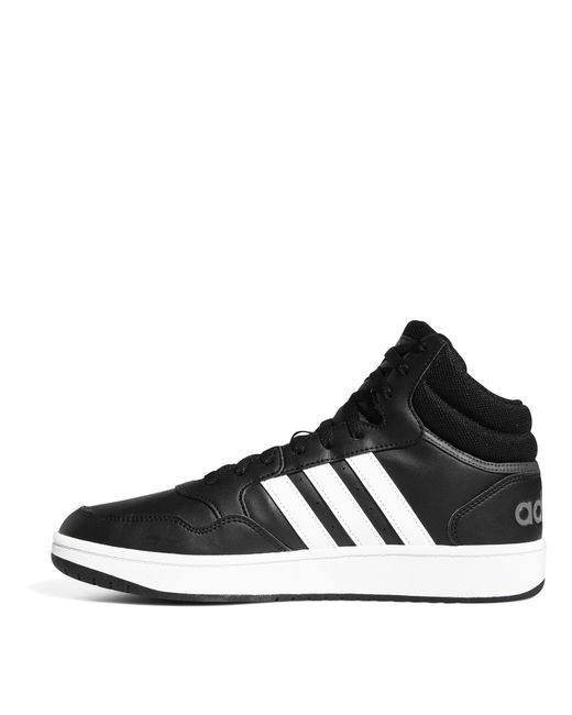Adidas Black Hoops 3.0 Mid Classic Vintage Shoes for men