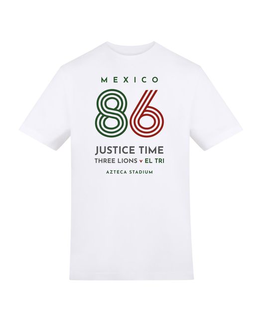 AWD White Adults Printed Mexico 86 Fan Tee