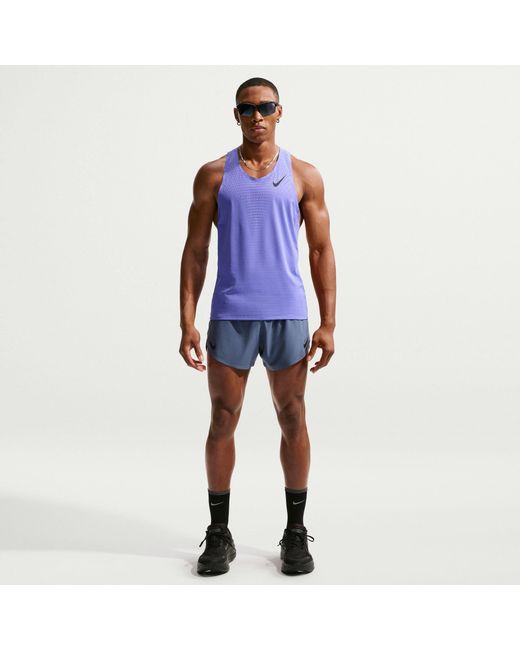 Nike Purple Short Sleeve Performance Running Top for men