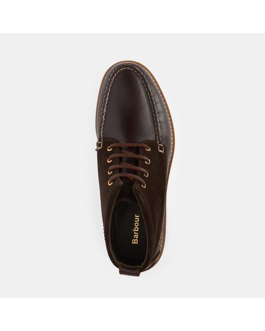 Barbour Brown Hadston Chukka Boots for men