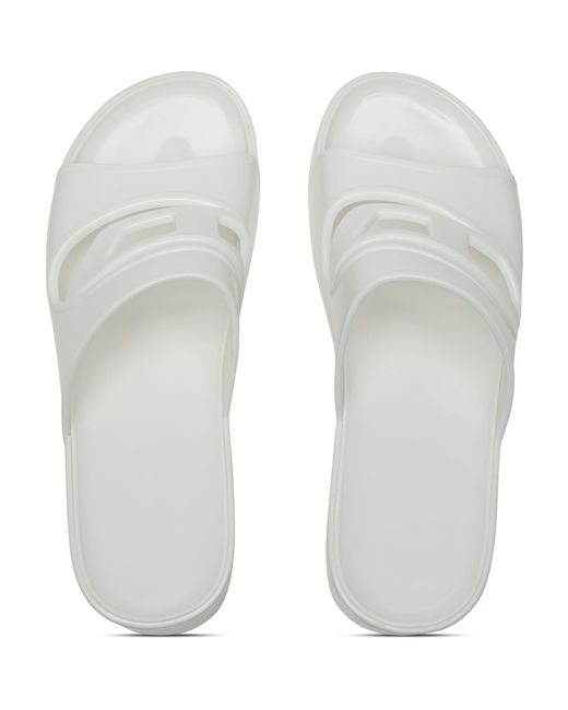 DIESEL White Sa-Bonnie Flat Sandal