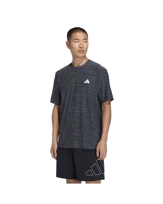 Adidas Black Train Essentials Stretch Training T-Shirt for men