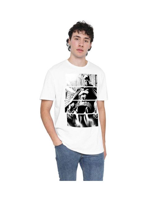 Batman White Panels Cotton T-Shirt for men